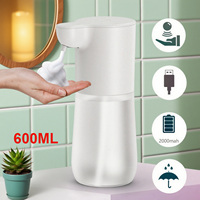 350/600ml Touchless Automatic Sensor Soap Dispenser Foam USB Charging Smart Infrared Sensor Liquid Soap Dispenser Hand Washer