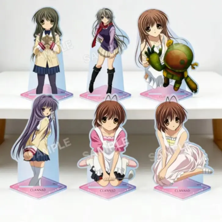 Anime CLANNAD Cosplay Ornaments Okazaki Tomoya Nagisa Furukawa Fujibayashi Kyō Acrylic Stand Model Plate Fans Gift