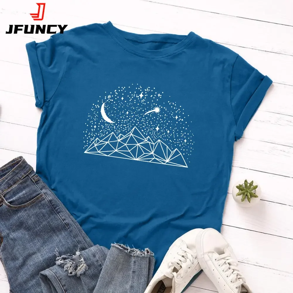 2024 yaz kadın t-shirt % 100% pamuklu T Shirt moda grafik kadın Tshirt kısa kollu Tee kadın boy Tops