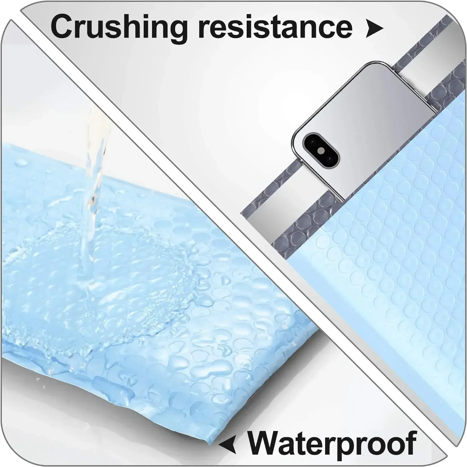 100 قطعة حزمة التسليم التعبئة والتغليف الأزرق فقاعة المغلف حقيبة التعبئة لوازم الأعمال الصغيرة المغلفات حزم الشحن الارسال