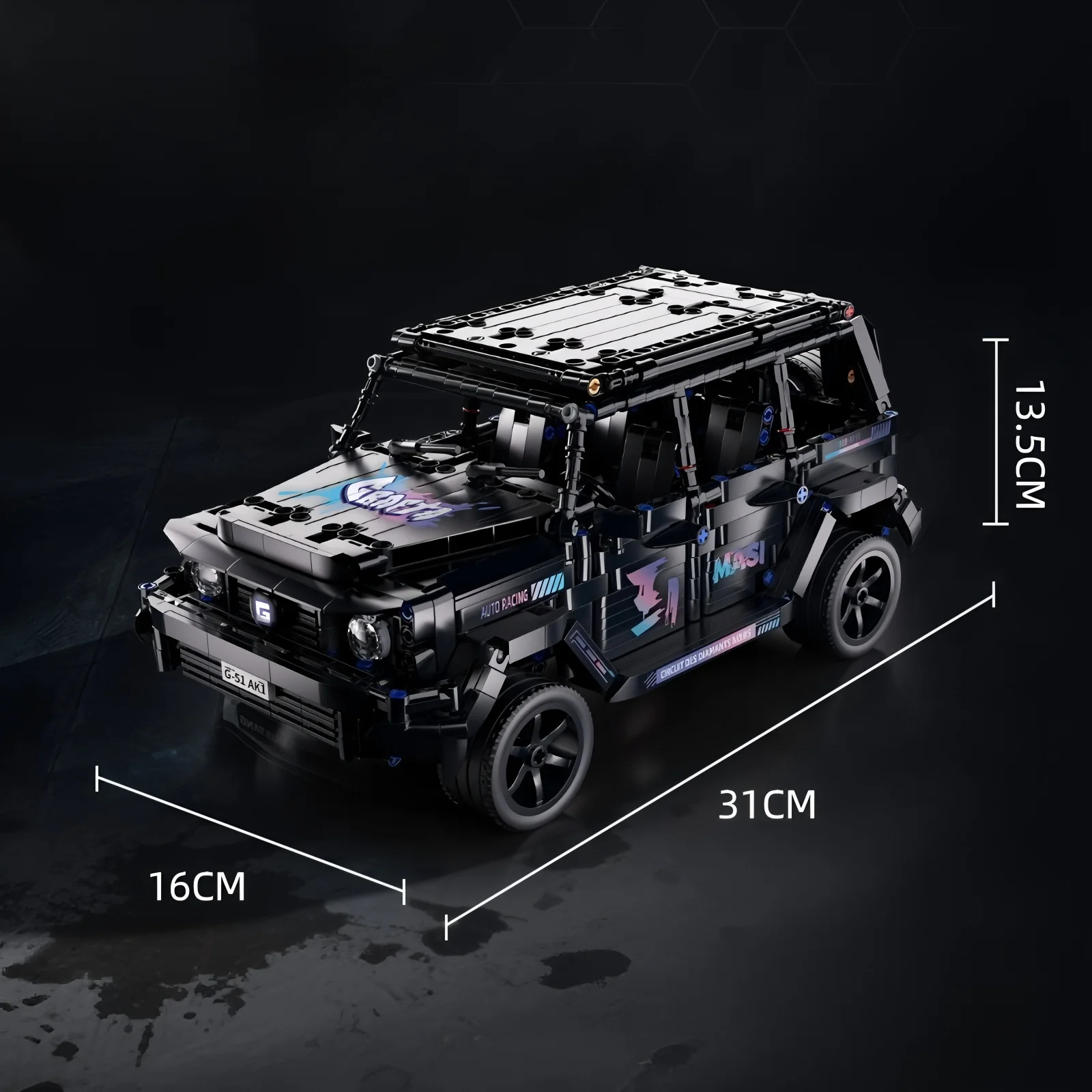 بنة سيارة رياضية 1:14 لعبة تعمل بالتحكم عن بُعد، هدية عيد ميلاد لعبة مكعبات البناء، نموذج سيارة رياضية، هدية للأطفال DIY