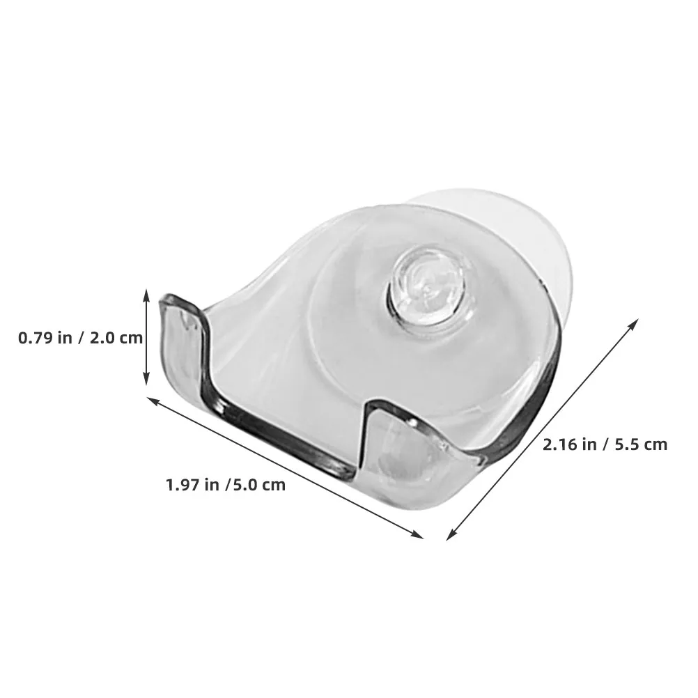 2Pcs Suction Cup Razor Holder Wall Mounted Razor Shelf Shaver Holder Base Bathroom Organizer Space Saving Travel Rv Shaver Rinse