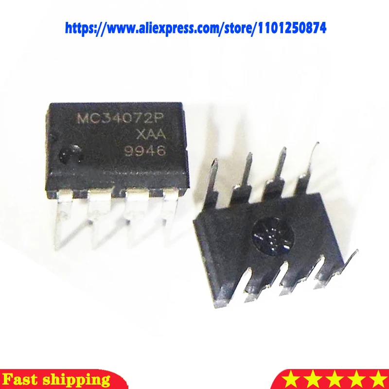 10pcs MC34072P DIP8 MC34072 DIP-8 MC34072PG DIP