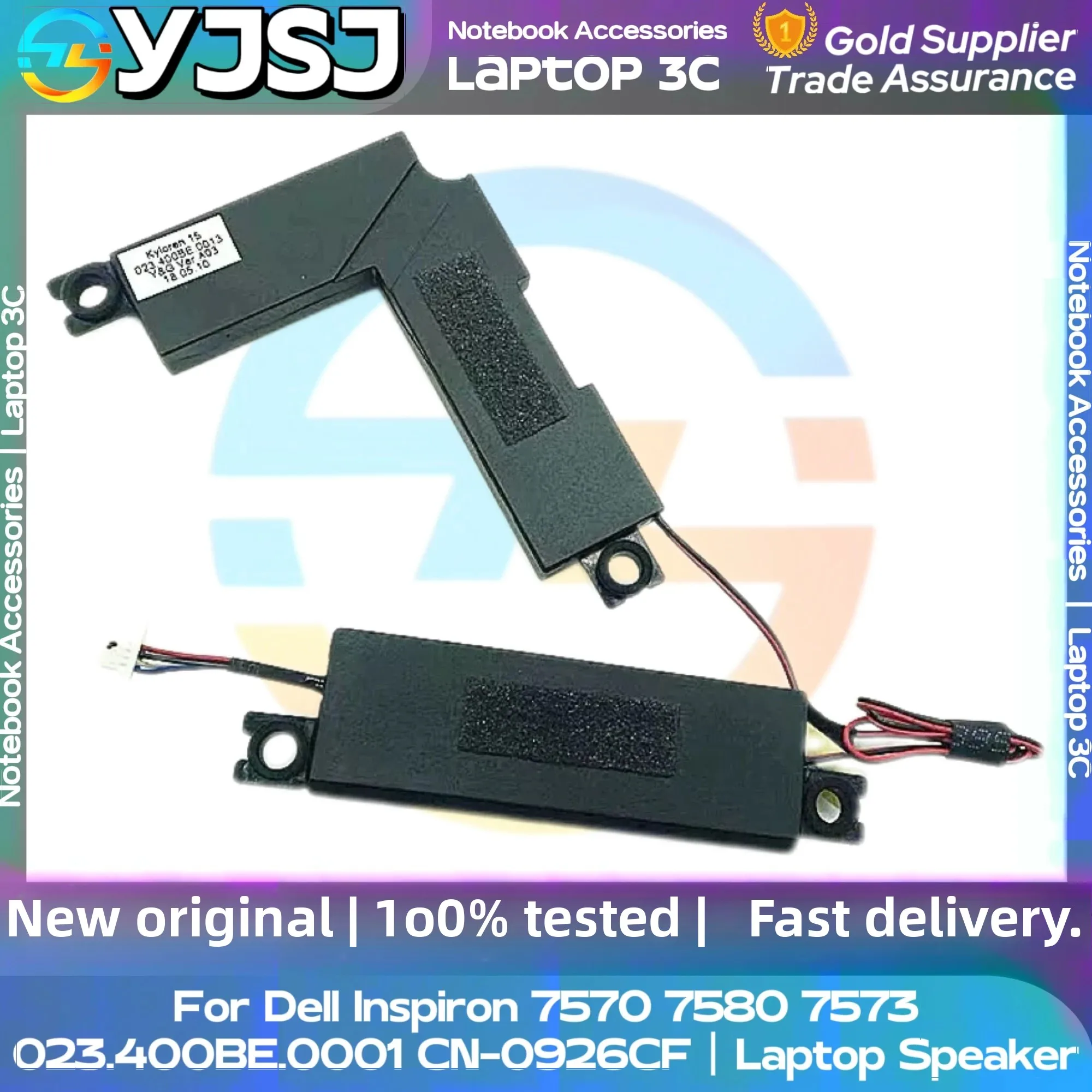 New Original Laptop Notebook Audio Speaker For Dell Inspiron 7570 7580 7573 left and right speakers 023.400BE.0001 CN-0926CF