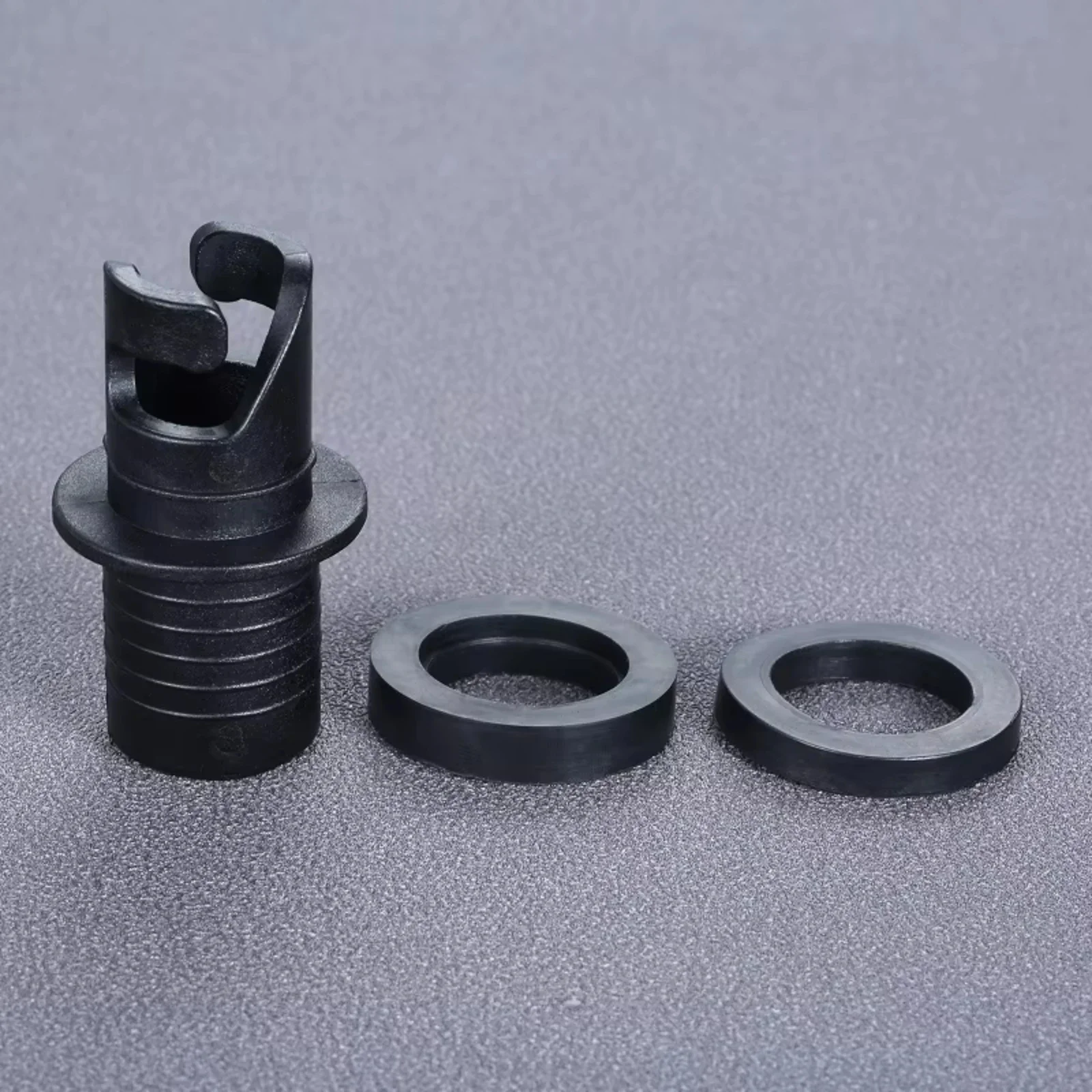 1 Set Black Nylon Air Pump Valve Hose Adapter Connector with Gasket Kit Fit for Inflatable Boats SUP Board Kayaking Canoe Marine