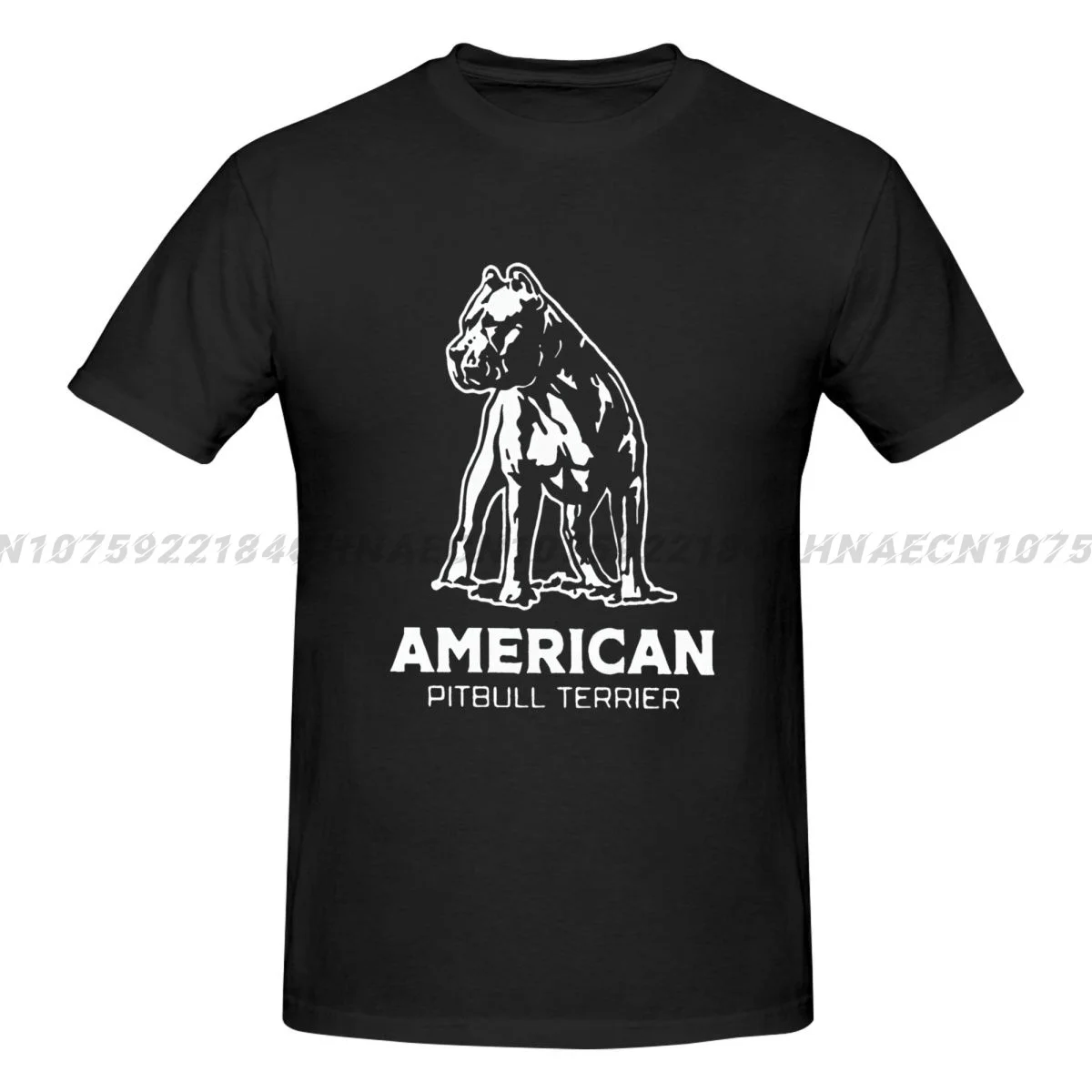 Herren T-Shirt mit American Pitbull Terrier Motiv Hunderasse Moonworks Cool Casual pride t shirt men Unisex Fashion tshirt free