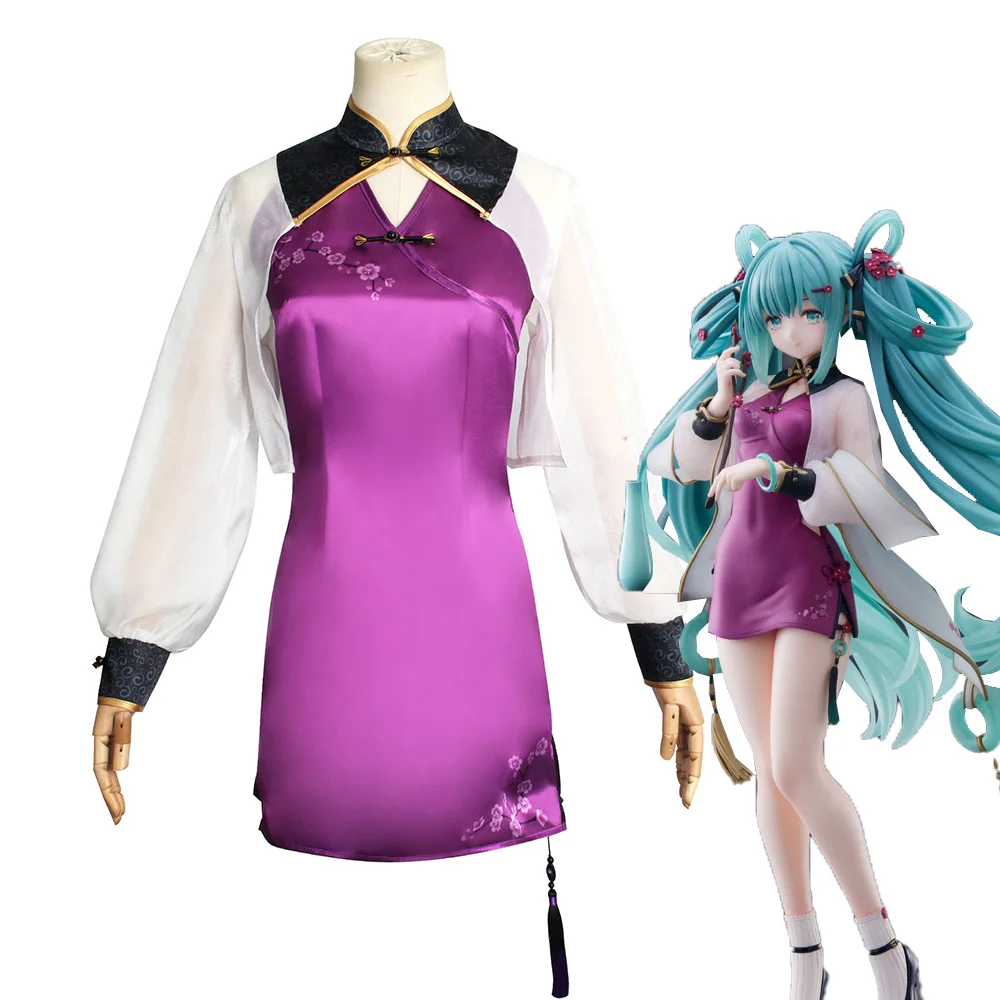 

IN STOCK SanyMuCos Cheongsam Miku 2023Cospaly Hatsune MikuAnimeCheongsam Miku 2023Dress Cospaly Outfit Comic-con Birthday Gifts