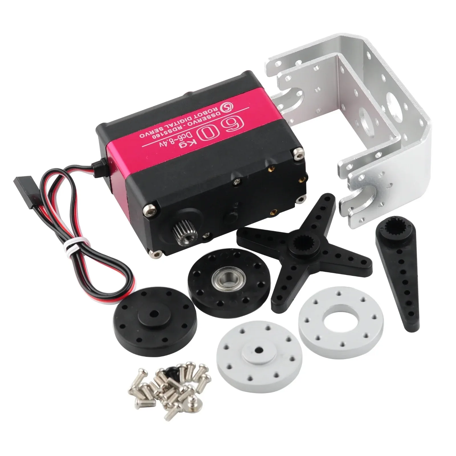 RDS5160 SSG 60kg Digital Robot Servo 180/270 Degree 7.4V High Torque Metal Gear with U Bracket for DIY Robotics