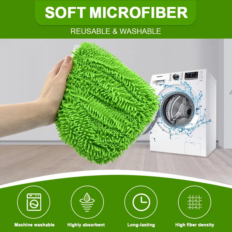 Mop Pads for Swiffer Sweeper XL Mop Pads Reusable Washable Dry Wet Dust Mopping Cloth Refill Cover for Hardwood Floor Cleaning