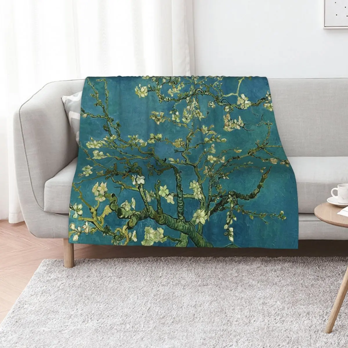 

Van Gogh Almond Blossoms Throw Blanket bed plaid Plush wednesday manga Blankets