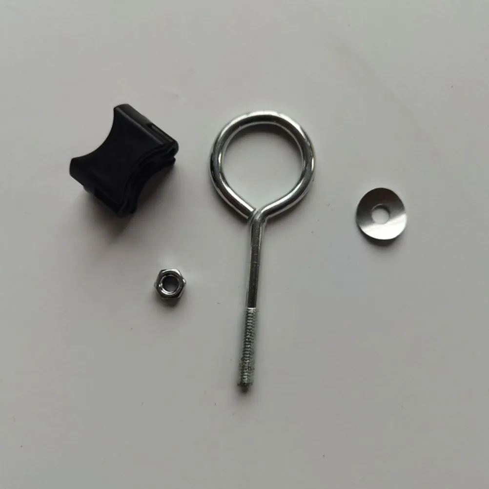 6 Pcs Trampoline Fixing Screws for Frame Accessories and Bolts Replacement Parts Black Galvanized Steel Metal