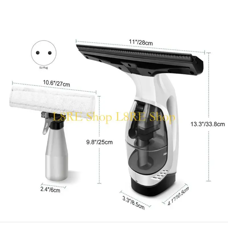 L8RE النافذة المحمولة منظف الزجاج اللاسلكي تنظيف اللاسلكي مع إعادة شحن
