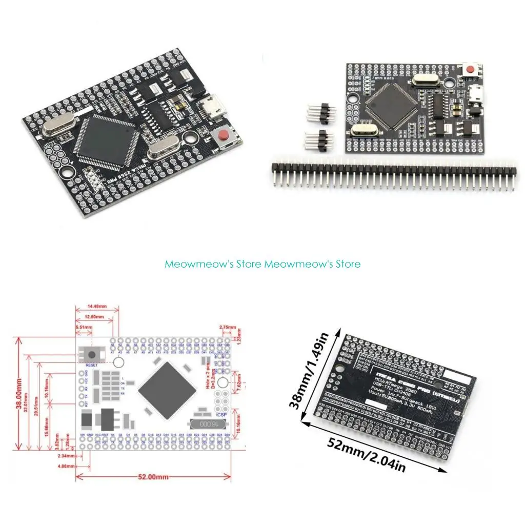 

W91A Small ATmega2560 Board For Robotics And Automation USB C Interfaces Accessory
