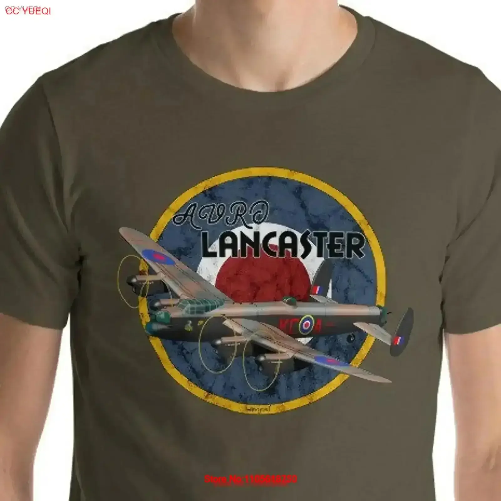 Футболка AVRO Lancaster Airplane, винтажная, мягкая, дизайнерская, для повседневной носки, мужская, удобная, слегка эластичная.