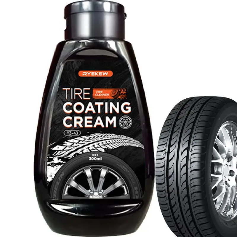 Tire Coating Paste Multipurpose Tire Polish 300ml Car Tire Maintenance Paste Tire Shine Wax For Tires Polishing Cleaning Coating