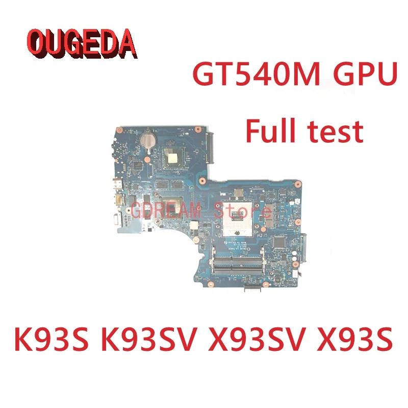 OUGEDA PBL80 LA-7441P laptop Motherboard For Asus K93S K93SV X93SV X93S MAIN BOARD HM65 DDR3 GT540M 1gb full tested