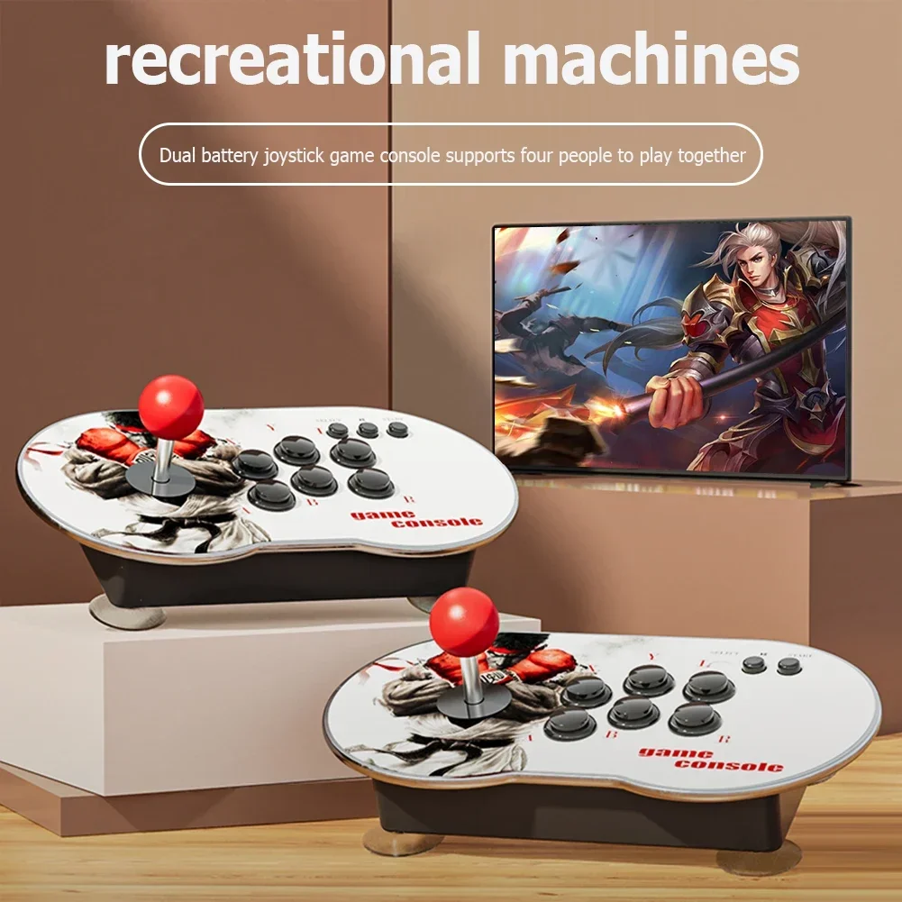 Go Classic Retro TV double rocker console game console double battery fighting PS1 HD 4K arcade 10000 game TV Projector Monitor