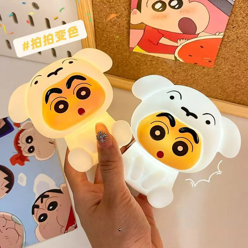 

Anime Crayon Shin-Chans Patting Small Night Lamp Soft Light Eye -Protecting Bedroom Bedside Charging Night light Birthday Gifts