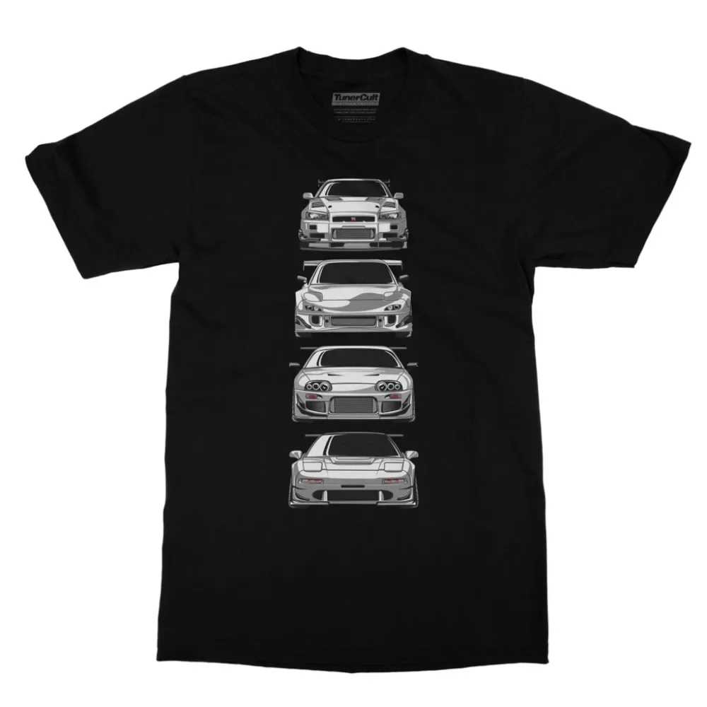 Jdm Society Japan Tuning Scene  Latest O-Neck Sunlight Men T-Shirt Blank Tee Shirts