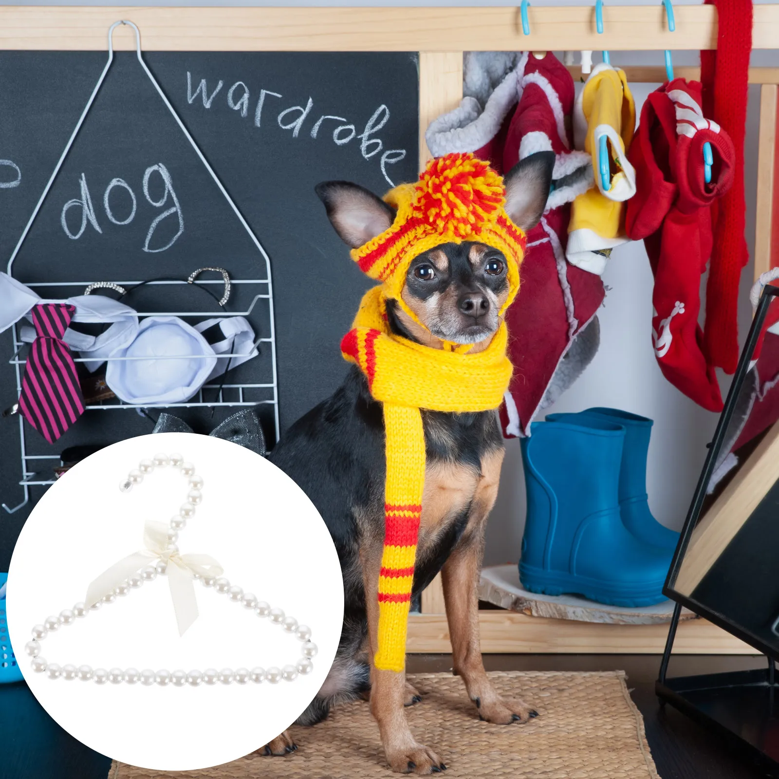 

Compact Pet Hanger Strong Easy to Use Travel Friendly Dog Clothes Hangers Pet Suit Hanger Dog Clothes Hangers