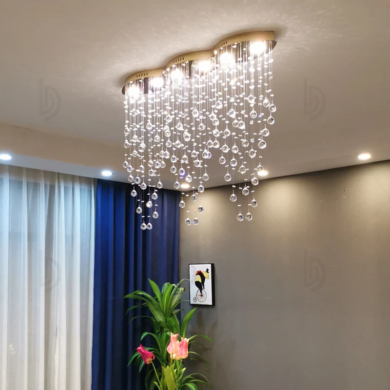 Light Luxury Restaurant Long Chandelier Simple Modern Creative Personality Lighting Fashion Restaurant Design Sense Ceiling