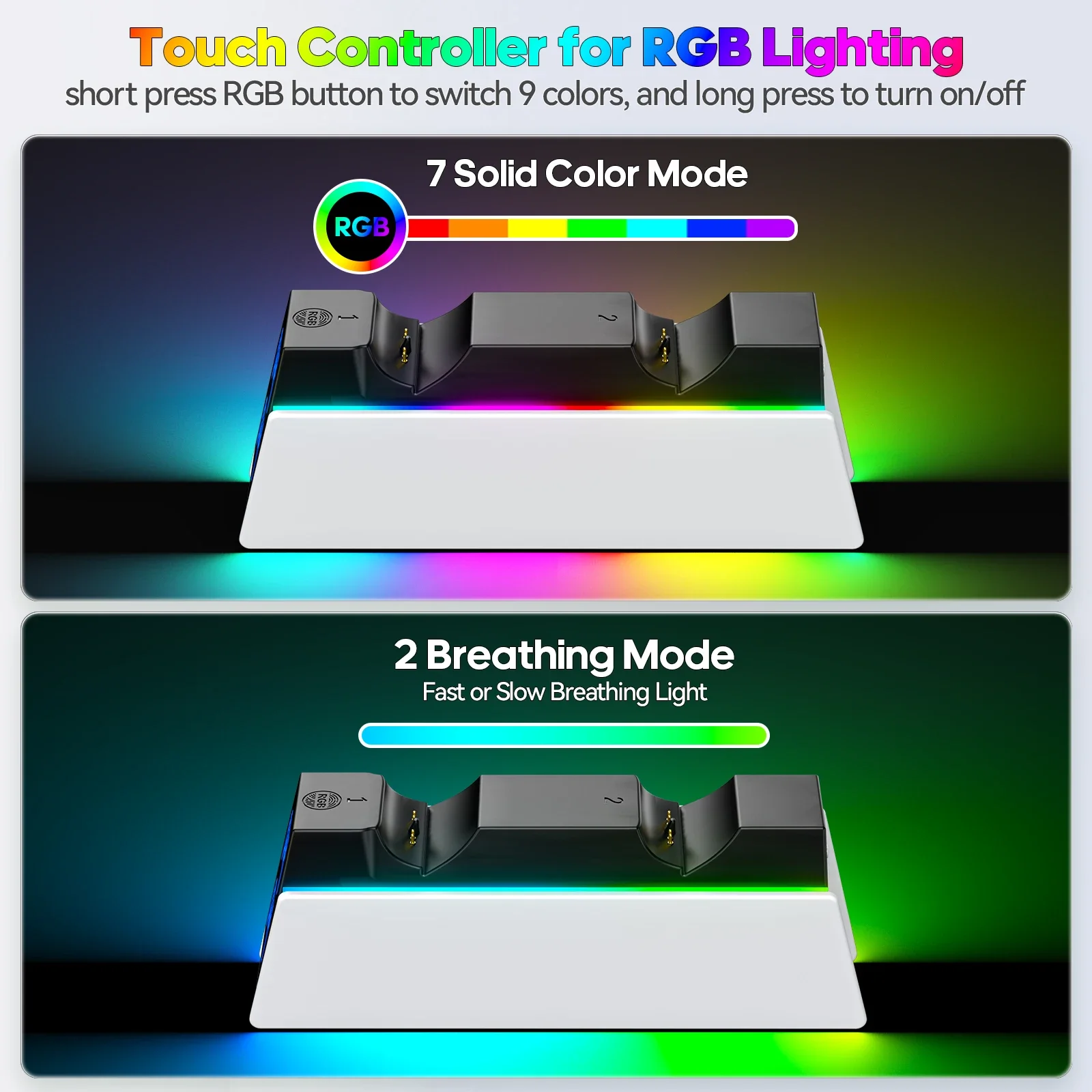 Док-станция для зарядки контроллера PS5, быстрое зарядное устройство, светодиодный индикатор, подставка для зарядного устройства, беспроводной игровой контроллер PlayStation 5,