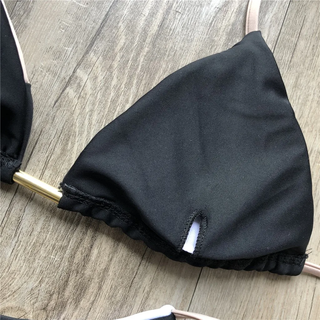 Brazylijski strój kąpielowy seksowne Bikini zestaw damski Push-up usztywniany biustonosz stringi strój kąpielowy dwuczęściowy kostium kąpielowy Femme Boho Micro