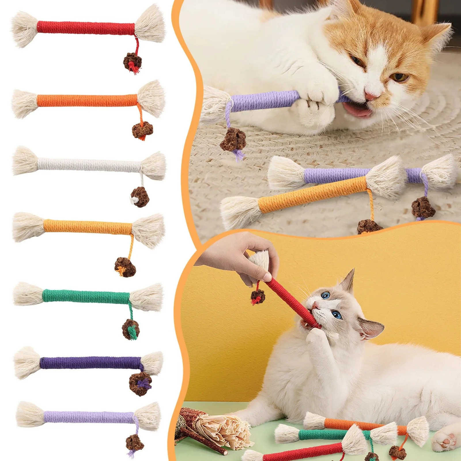 Neues Katzenspielzeug, Katzen-Teaser, Kätzchen, Gallen, Zahnen und kaubeständige Federn, Katzen-Selbstunterhaltung und Linderung von Langeweile, Katzenbedarf