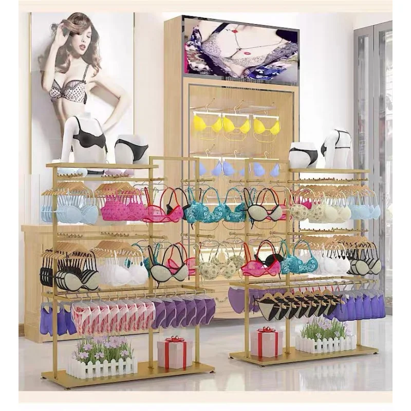 customized.Luxury Underwear Shop Decoration Lingerie Store Display Furniture Underwear Shop Display Rack