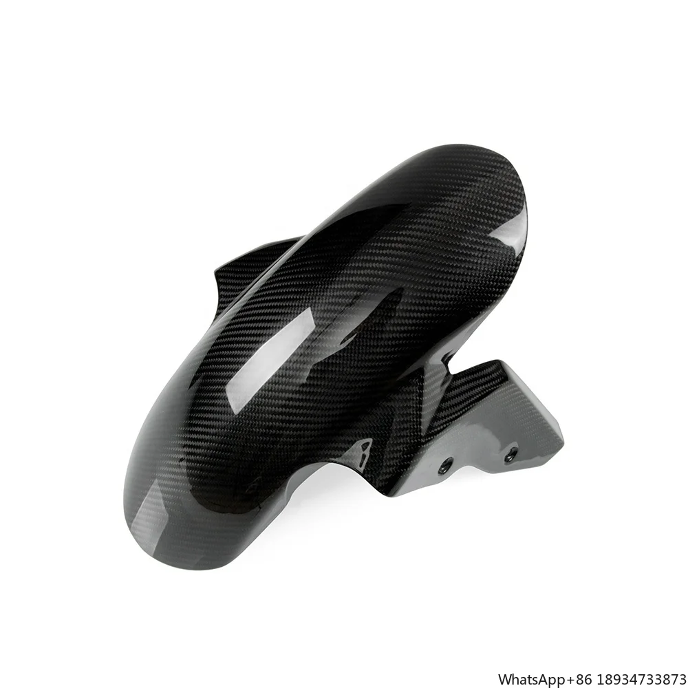 Motorcycle 100% Full Carbon Fiber S1000RR  S1000R  HP4 Front Fender Replacement In Twill Weave Gloss Black