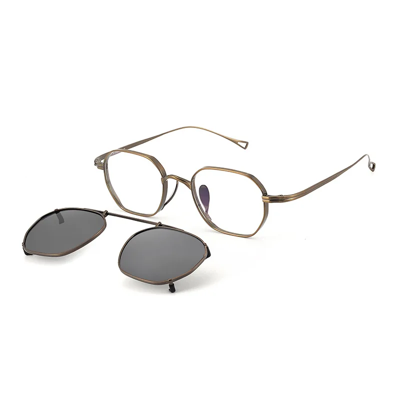 Japan Brand New Polarized Sunglasses UV400 KMN9917 Outdoor Driving Sun Glass Clip Polygon Square Eyewear Match Data Customize