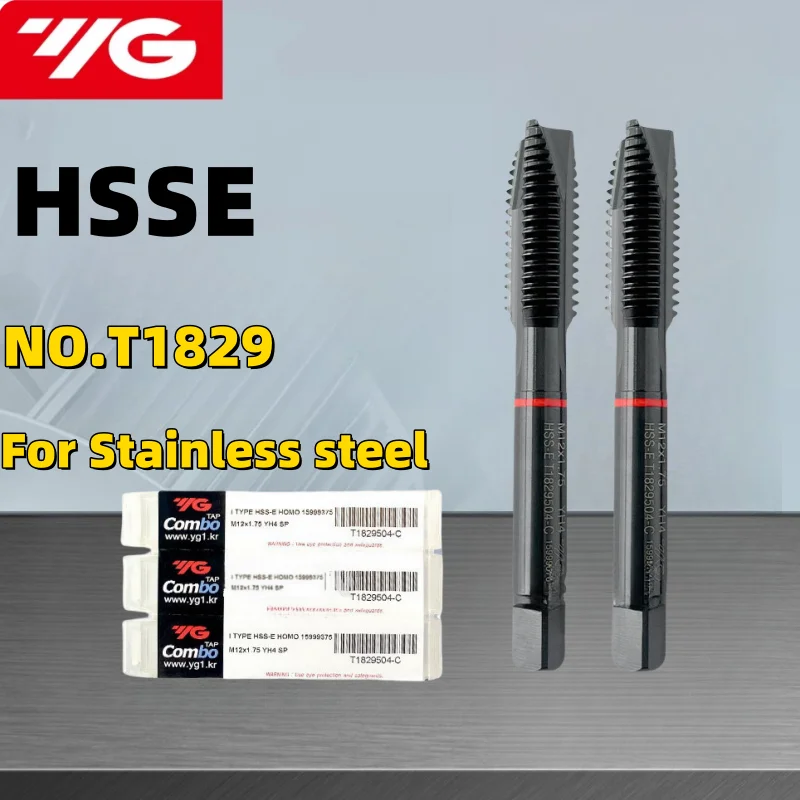 South Korea YG HSSE INOX JIS Standard Metric Spiral Pointed Tap M2M2.5M3M3.5M4M5M6M7M8M10M12 M14M16M18 Machine With Red Circle