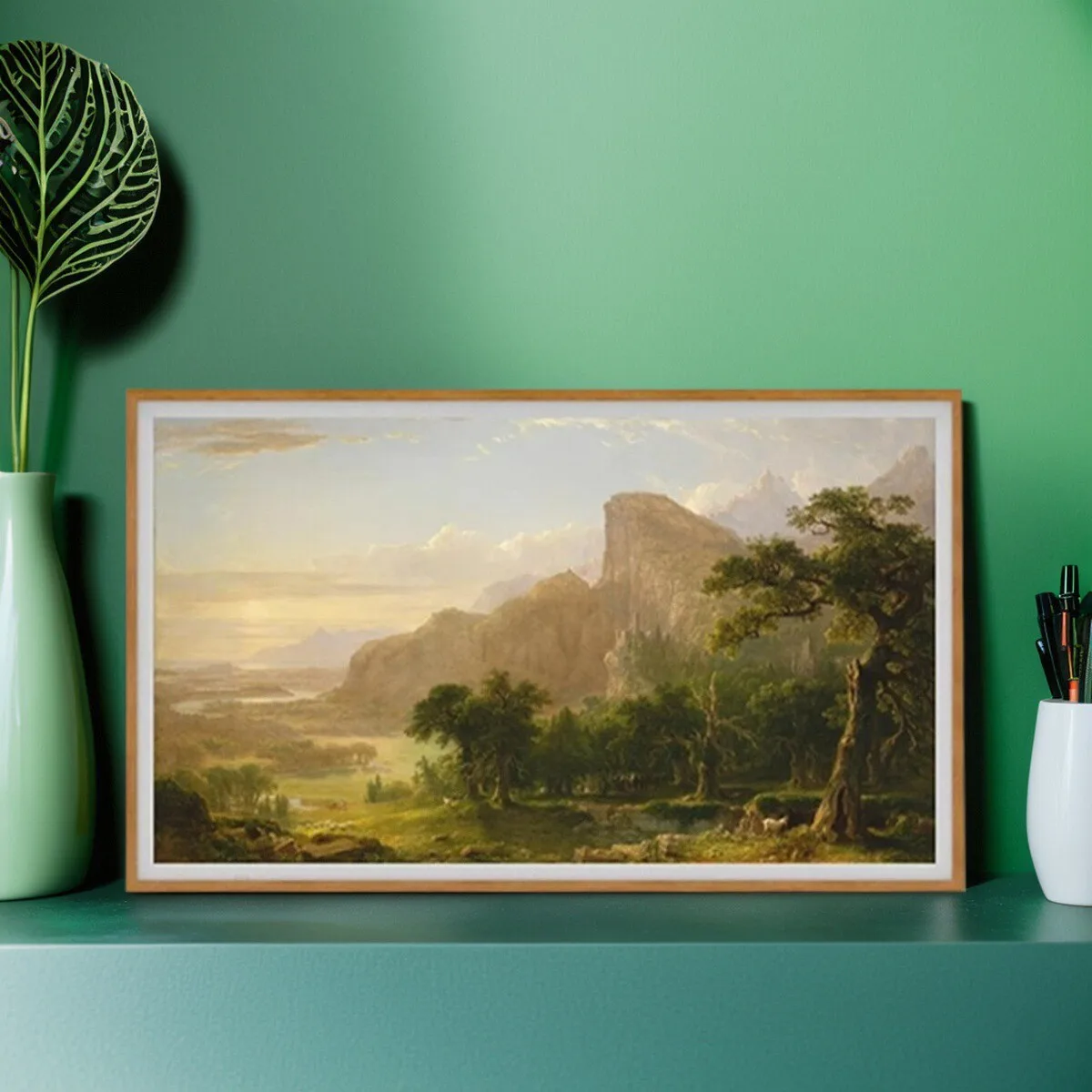 Museum Gallery Digital Canvas Wooden Frame, 1080p Android IR Touch LCD Digital Photo Frame, For Indoor Advertising Display