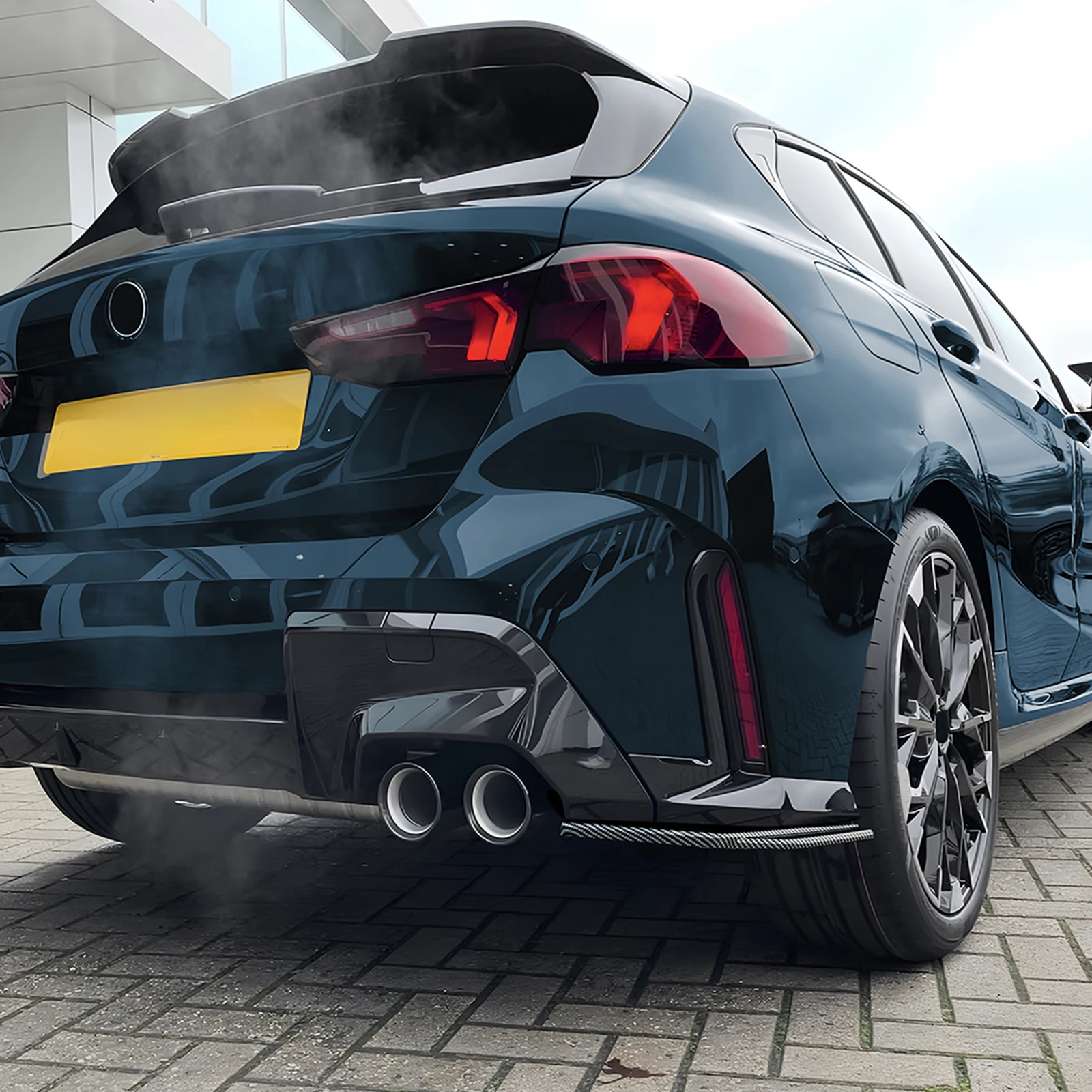 

Tail Rear Bumper Diffuser Side Spoiler Corner Cover Boot Lower Splitter Lip Protector Guard For BMW 1 Series F70 2025 M Sport