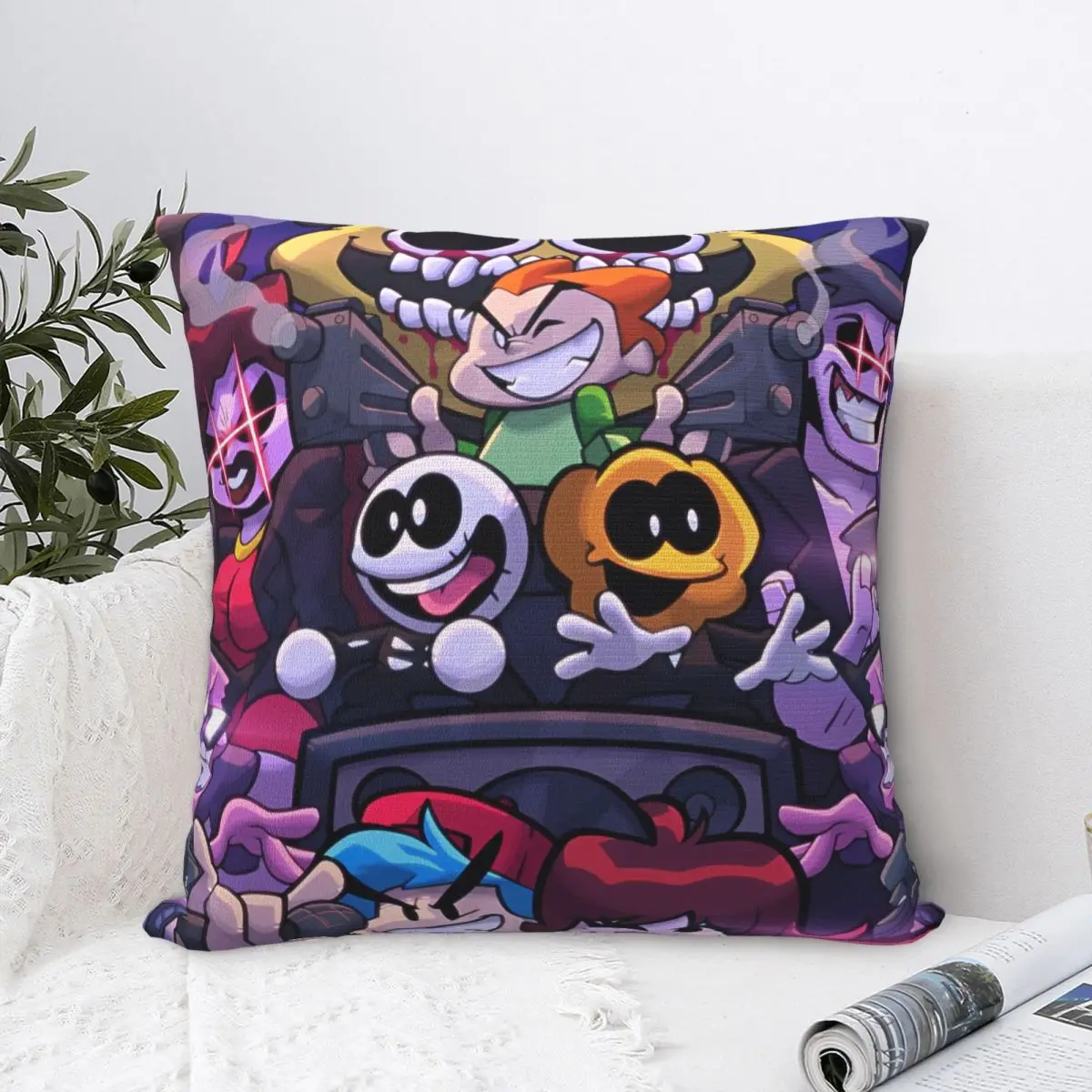 Friday Night Funkin FNF Games Gamer Pillow Cases Cushion Covers Awesome Polyester Decor Pillowcase for Sofa 40*40cm