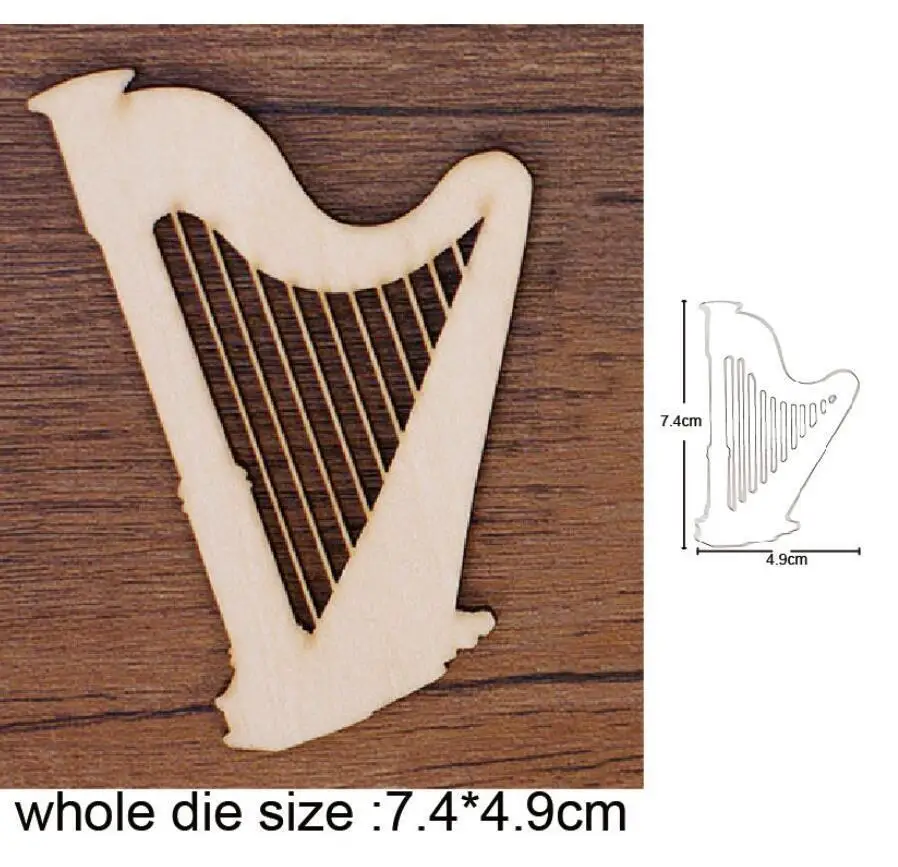 Musical Instruments Metal Cutting Dies Mold Scrapbooking Decoration Paper Cards Craft Knife Mould Template Embossing Stencils