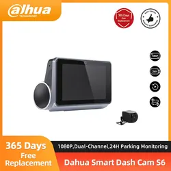 Dahua S6 Dashcam 1080P WiFi Front And Rear Touch Screen Dual Lens APP Voice Control Loop Recording For Car DVR Dash Camera