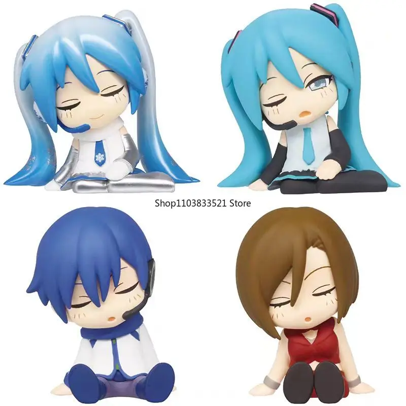 Hatsune Miku Part2 Gashapon Toy KAITO & MEIKO & SNOW MIKU Sleep Series Capsule Action Figure Giocattoli di modello Regalo originale