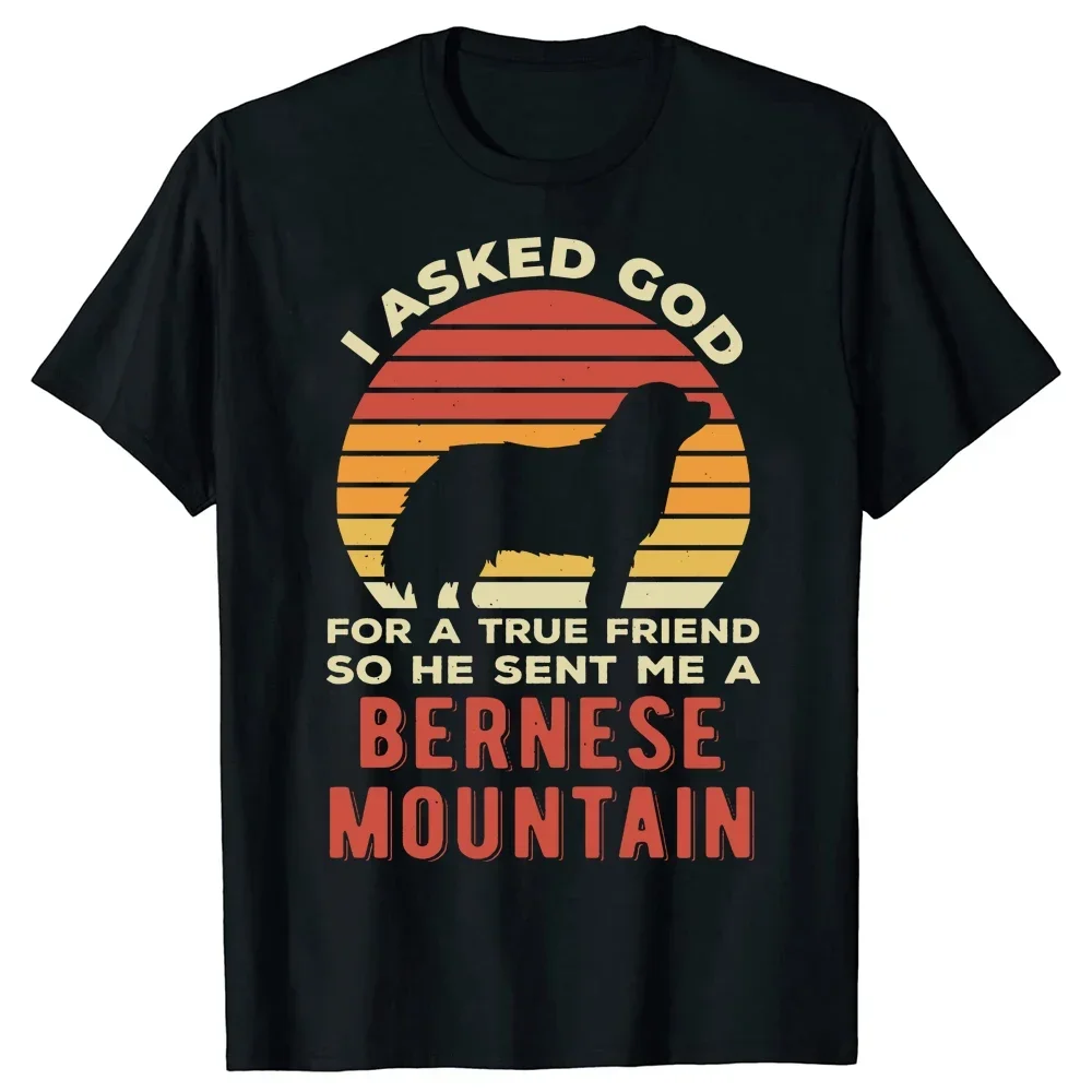 Bernese Mountain Dog Shirt Berner Tee Tops Round Neck Short-Sleeve Fashion Tshirt Dog Dad Clothing Casual Basic T-shirts