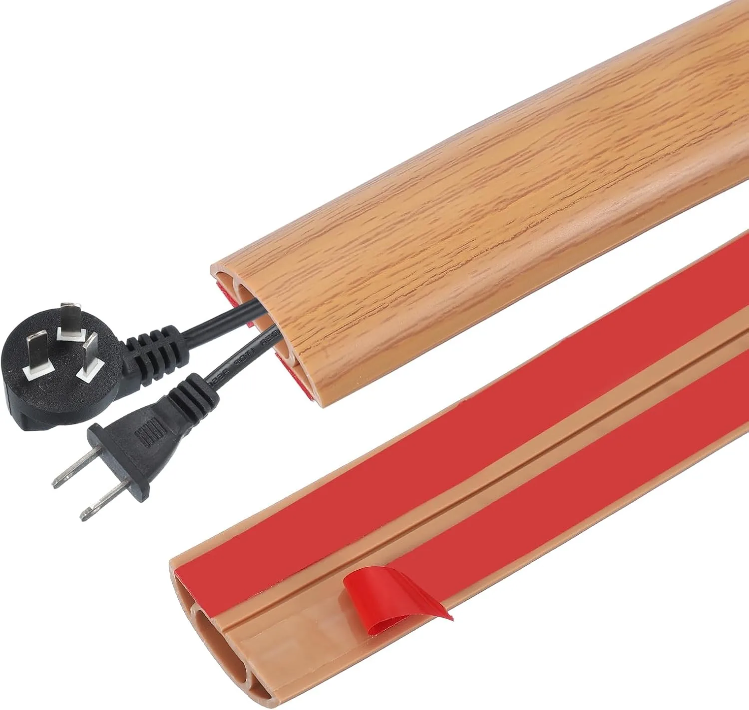 1pc 39.37/78.74in Floor Cord Cover Self-adhesive Car Door Seal Strip Waterproof Flexible Electrical Conduit Cable Protectors