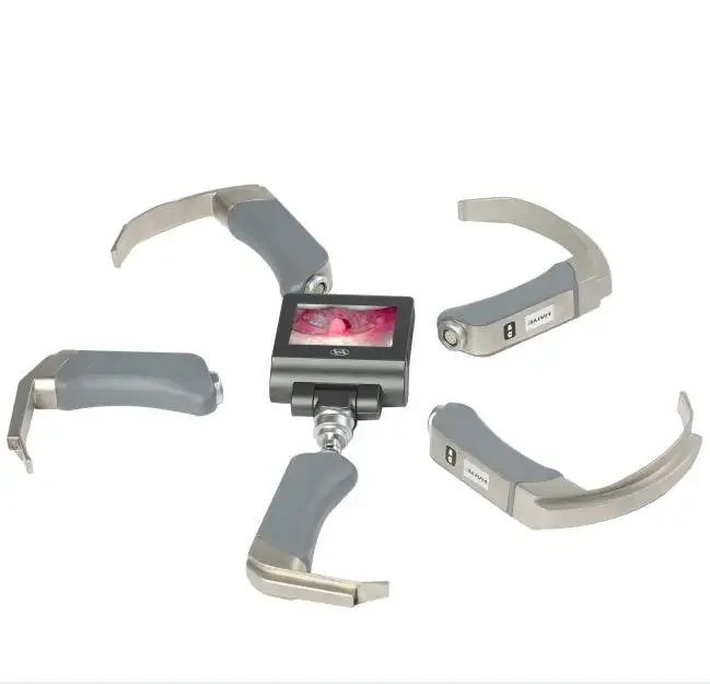 Reusable Portable Video Laryngoscope with 6 Blades videolaringoscopio 32GB Stainless Steel Handheld