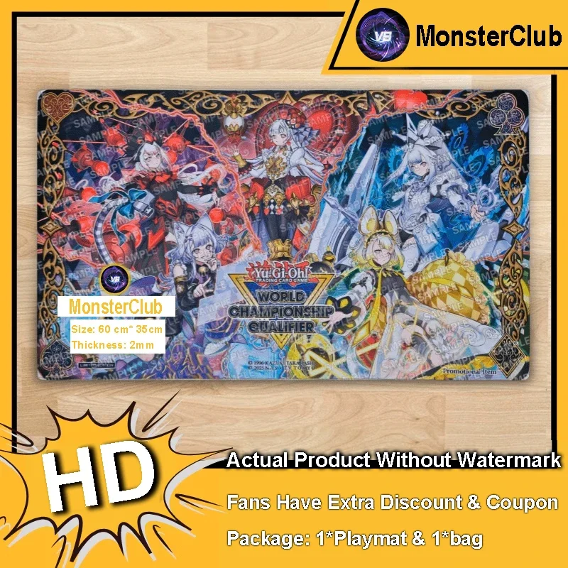 

YuGiOh Maliss Q Hearts Crypter Playmat TCG CCG Mat Dormouse Red Ransom Board Game Trading Card Game Mat Rubber Mouse Pad Bag