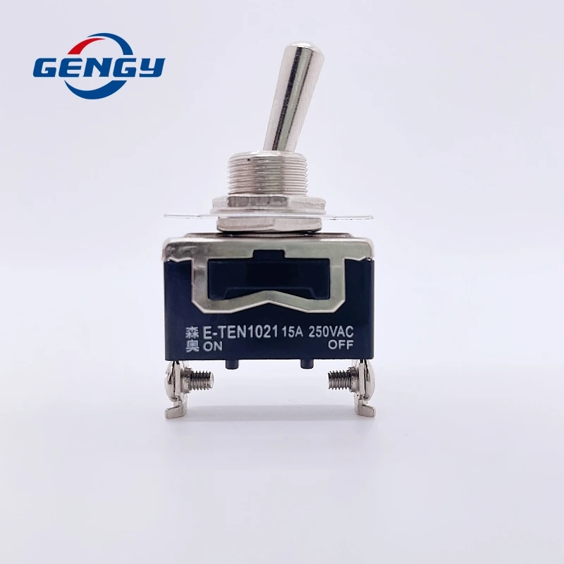 1/5 Pcs E-TEN 1021 1121 1122 1221 1321 1322 High Quality 15A 250V SPST 2 4 6 Terminal ON OFF Toggle Switch Self-locking Switch