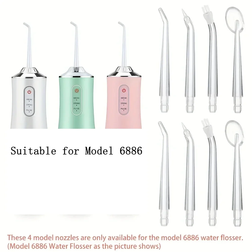 4/8/16Pack Gentle Care Water Flosser Tips - Easy-to-Attach, Durable Plastic Nozzles for a Hygienic Clean