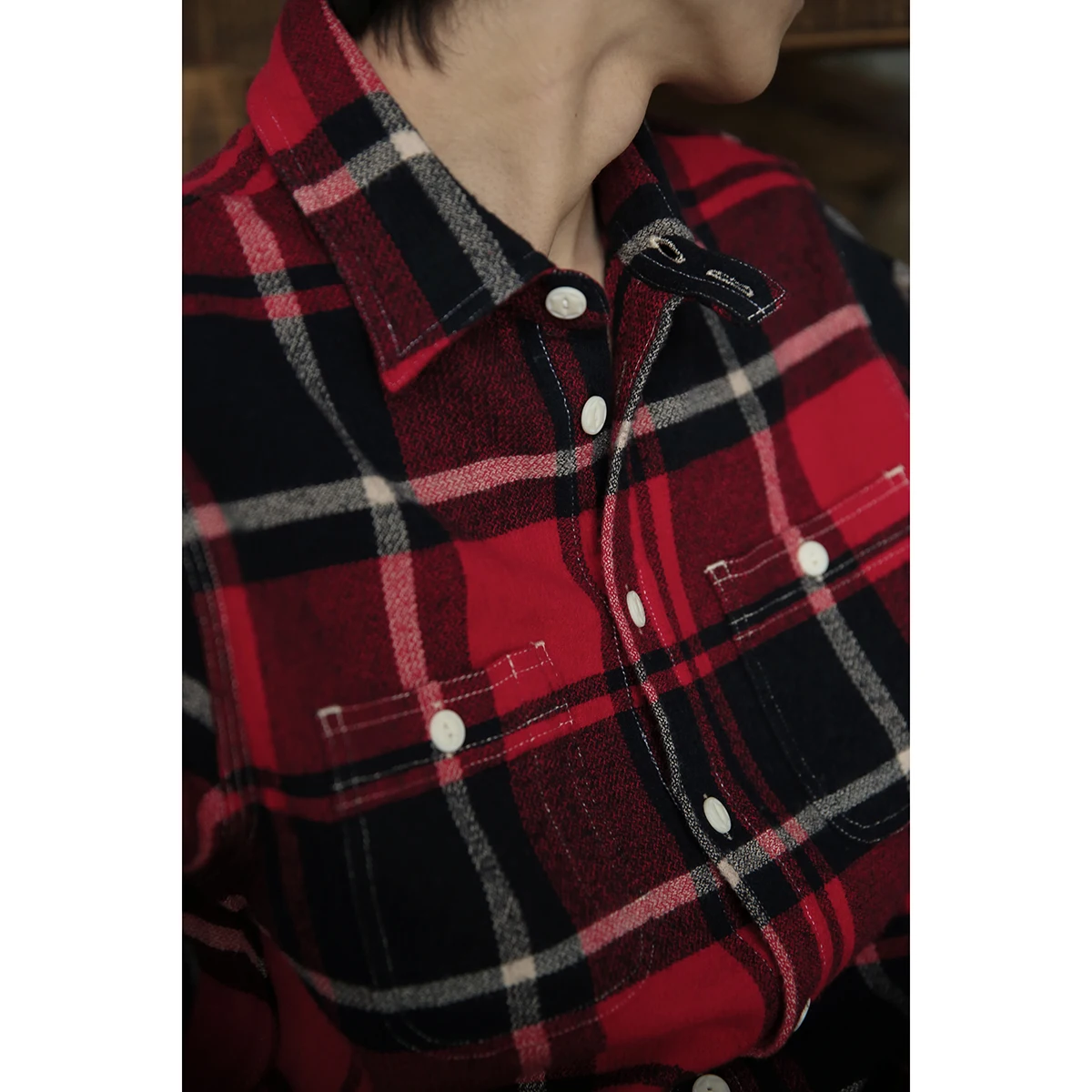 BOB DONG Flannel Work Shirt All-Season Men\'s Long Sleeve Plaid Casual Shirts