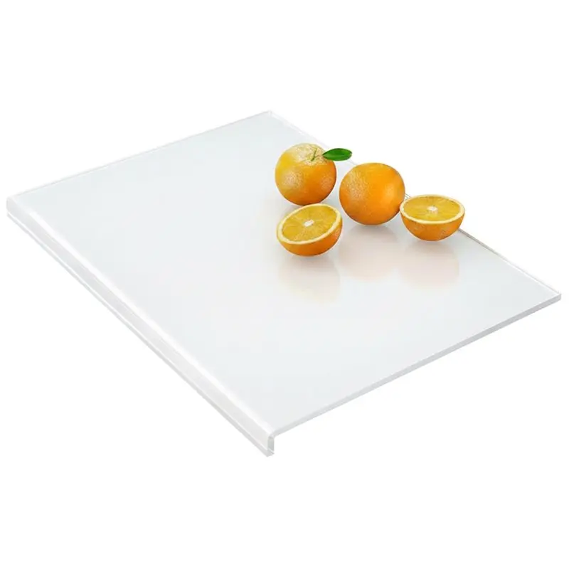 

ABZV-For Cutting Board For Kitchen Countertop- Acrylic Clear Design With Counter Lip Ideal For Cutting Bread, Meat& Fruit Perfec