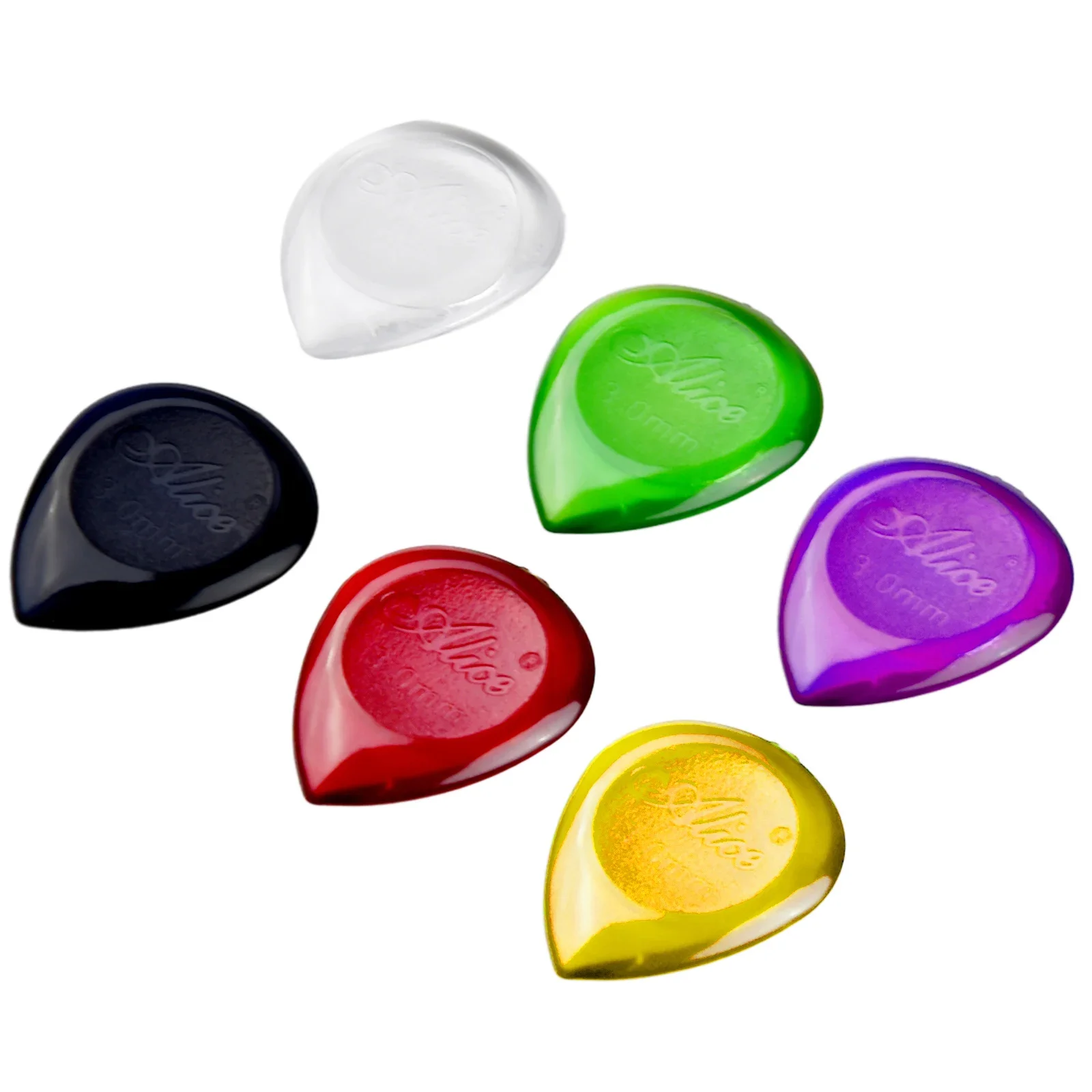 6pcs Alice Guitar Picks Set Acrylic Plectrums For Warm Fat Tone Electric Guitar Pick Glass-Like Acrylic Picks Guitar Gear