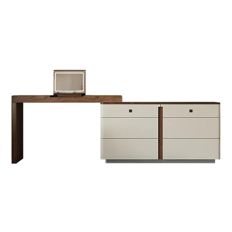 Medieval dresser, jewelry cabinet, integrated bedroom, bedside locker, retractable makeup table, storage cabinet