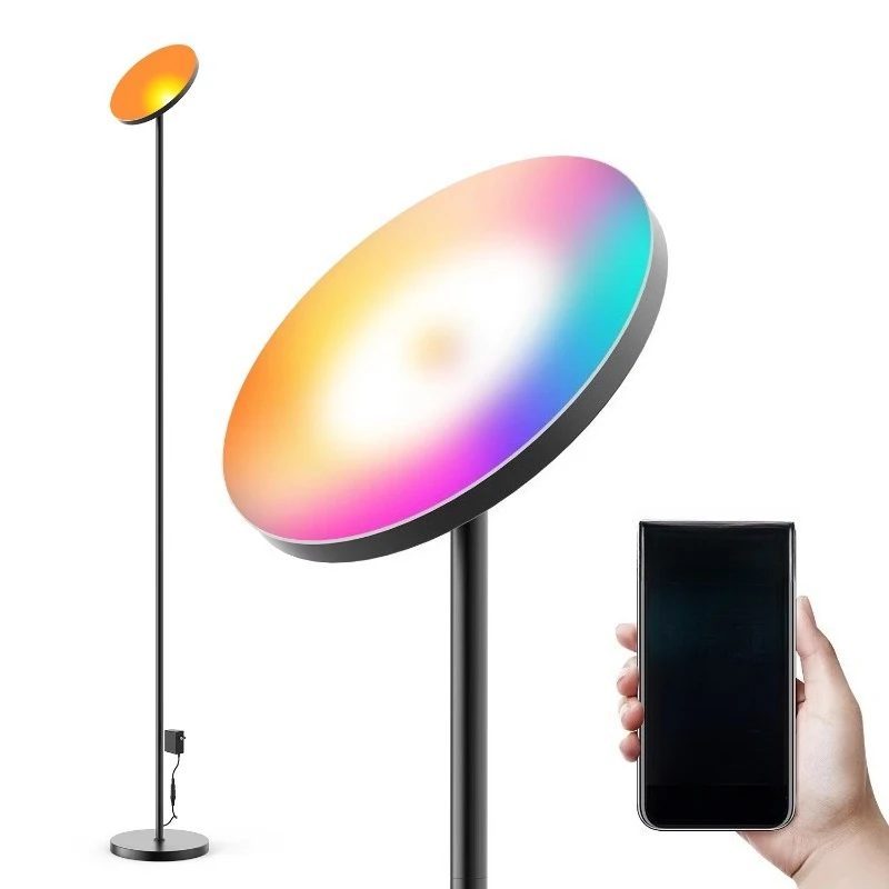 Modern Design Light Emitting Diode Home Decor Floor Light Corner Color Change with App and Remote Control Body
