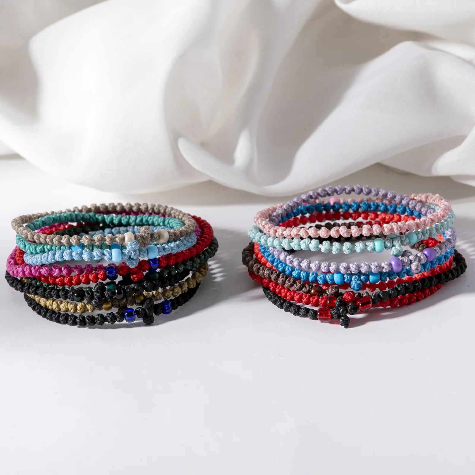 Meetvii 5pcs/set Russian Style Orthodox Prayer Rope Bracelets 61 Knots Adjustable Cross Durable Cotton Thread Spiritual Gift